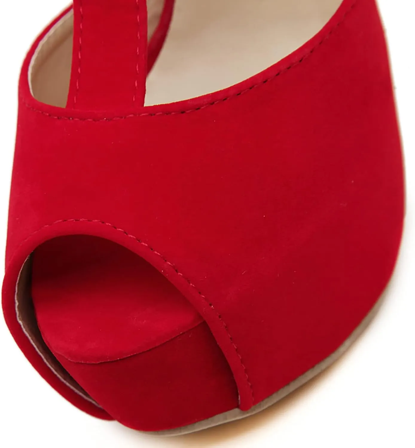 14CM/5.51IN High Heels Women Thick High Heels Nightclub Sexy Fashion Suede Pumps Open Toe High Heel Shoes Size 35-45