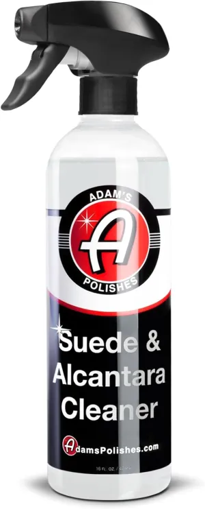 Adam's Suede & Alcantara Cleaner (16oz) - Professional Automotive Micro-Suede Cleaner For Car Interiors, Upholstery, Shoes, Clothing, Removes Stains & Refreshes Suede Material