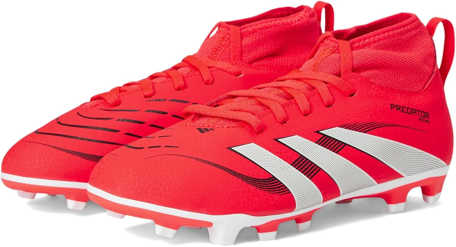 adidas Kids' Club Predator Sock Firm Multi Ground Soccer Cleat
