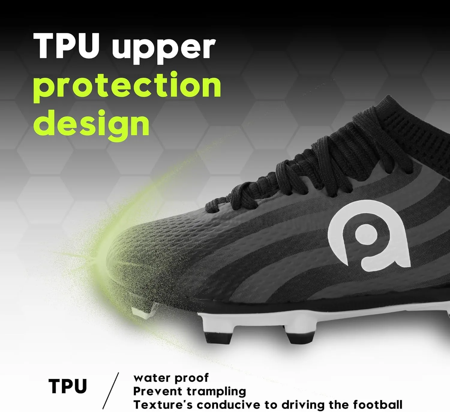 AMZZPIK Kids Soccer Cleats Boys Girls FG Firm Ground Football Shoes for Youth Baseball Outdoor Training Cleat for Little/Big Kid
