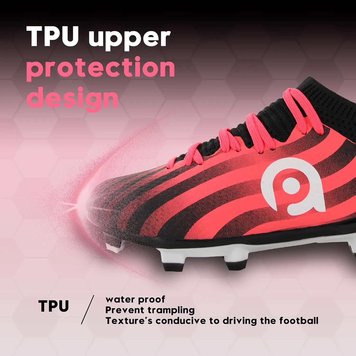 AMZZPIK Kids Soccer Cleats Boys Girls FG Firm Ground Football Shoes for Youth Baseball Outdoor Training Cleat for Little/Big Kid