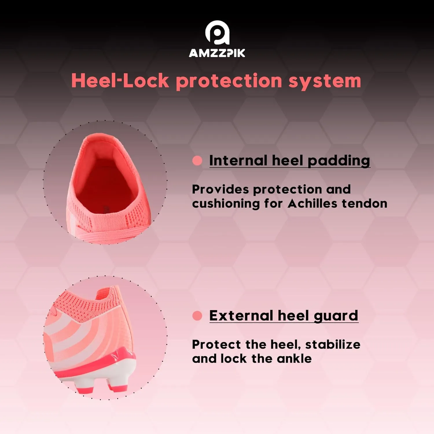 AMZZPIK Kids Soccer Cleats Boys Girls FG Firm Ground Football Shoes for Youth Baseball Outdoor Training Cleat for Little/Big Kid