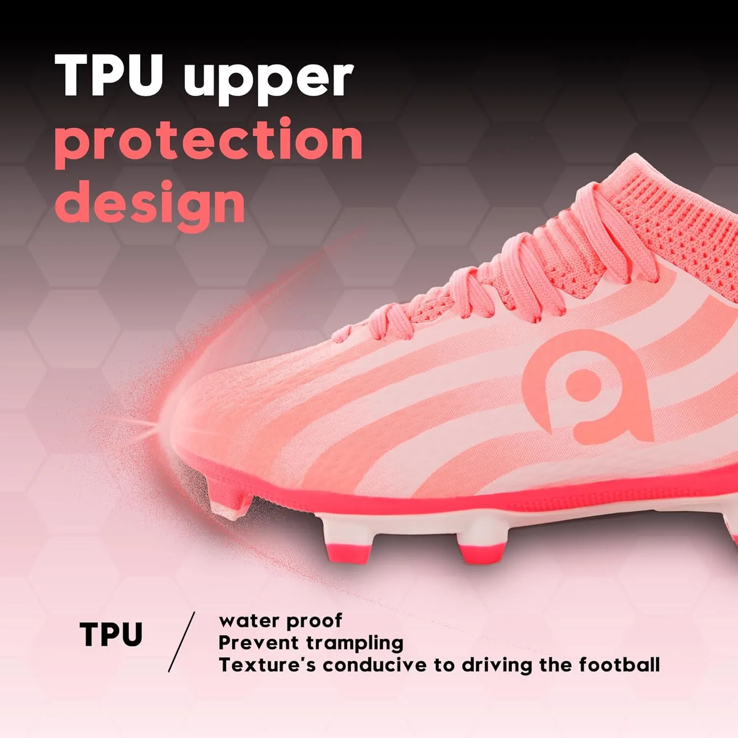 AMZZPIK Kids Soccer Cleats Boys Girls FG Firm Ground Football Shoes for Youth Baseball Outdoor Training Cleat for Little/Big Kid