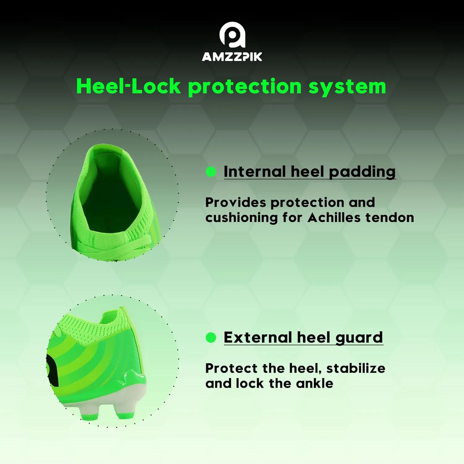 AMZZPIK Kids Soccer Cleats Boys Girls FG Firm Ground Football Shoes for Youth Baseball Outdoor Training Cleat for Little/Big Kid