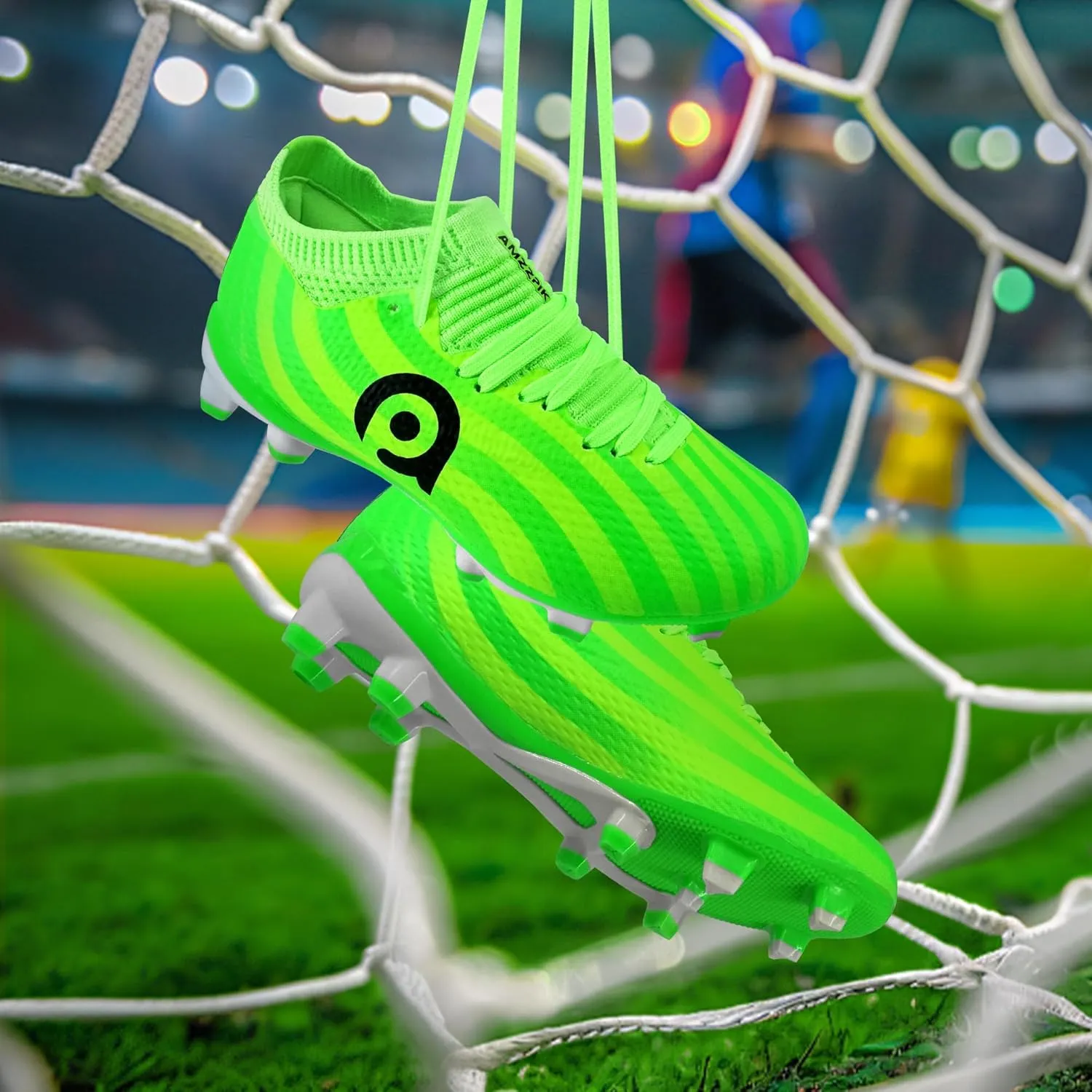 AMZZPIK Kids Soccer Cleats Boys Girls FG Firm Ground Football Shoes for Youth Baseball Outdoor Training Cleat for Little/Big Kid