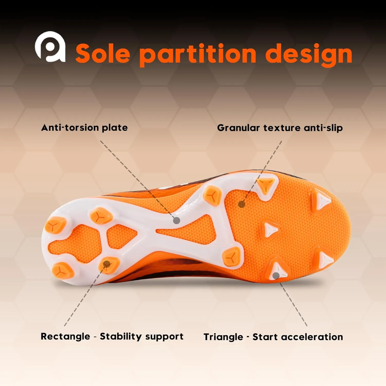 AMZZPIK Kids Soccer Cleats Boys Girls FG Firm Ground Football Shoes for Youth Baseball Outdoor Training Cleat for Little/Big Kid