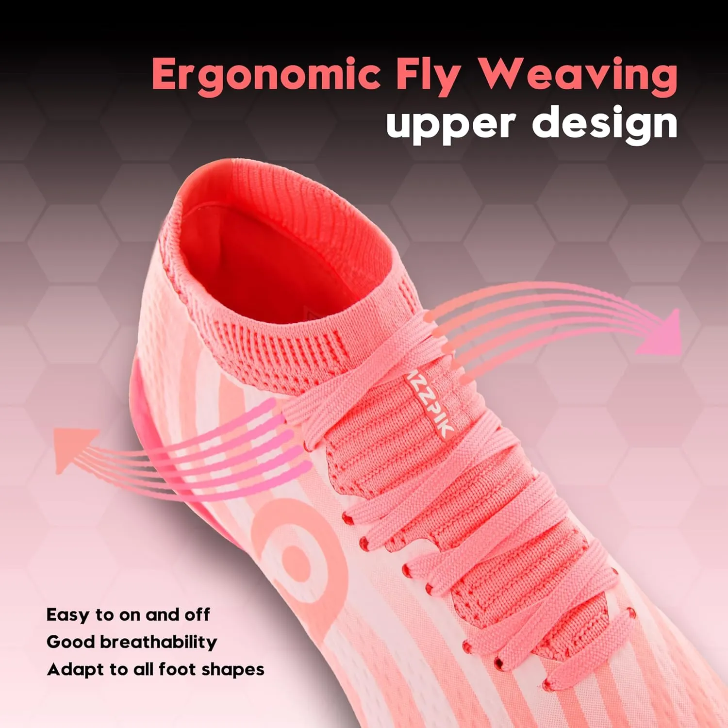 AMZZPIK Kids Soccer Cleats Boys Girls FG Firm Ground Football Shoes for Youth Baseball Outdoor Training Cleat for Little/Big Kid