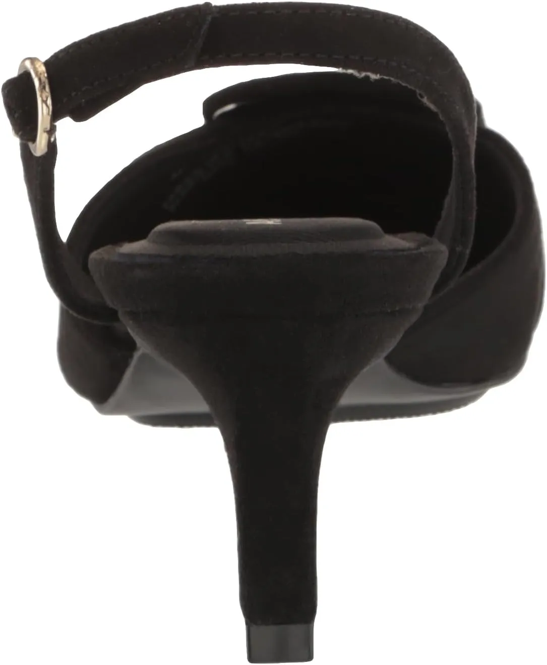 Anne Klein Womens Infinity Faux Suede Kitten Heel Slingback Heels