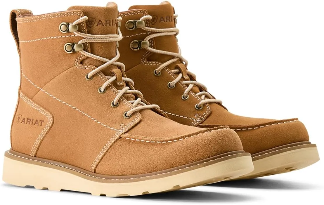 ARIAT Men`s Recon Lace Natural Suede Casual Shoe