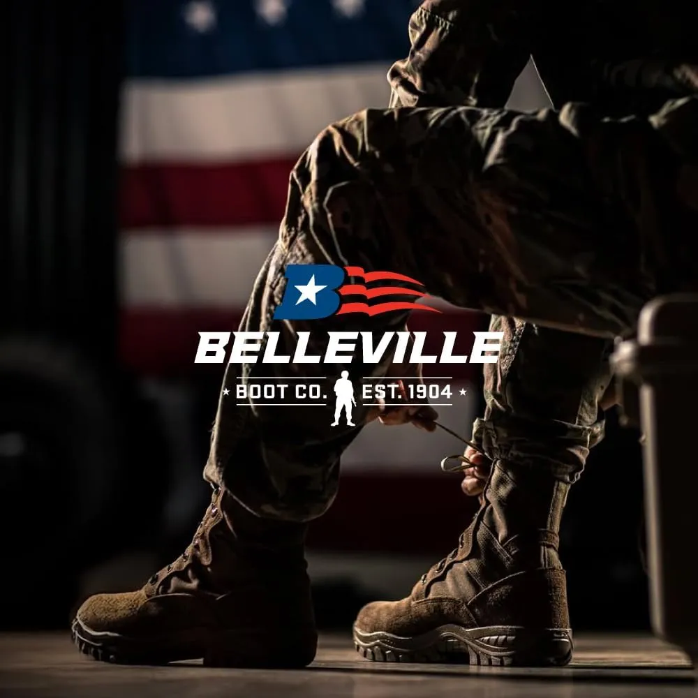 Belleville Flyweight C320 8” Combat Boots for Men - Ultra-Lightweight Army/Air Force OCP ACU Coyote Brown Leather with Traction Outsole; Berry Compliant
