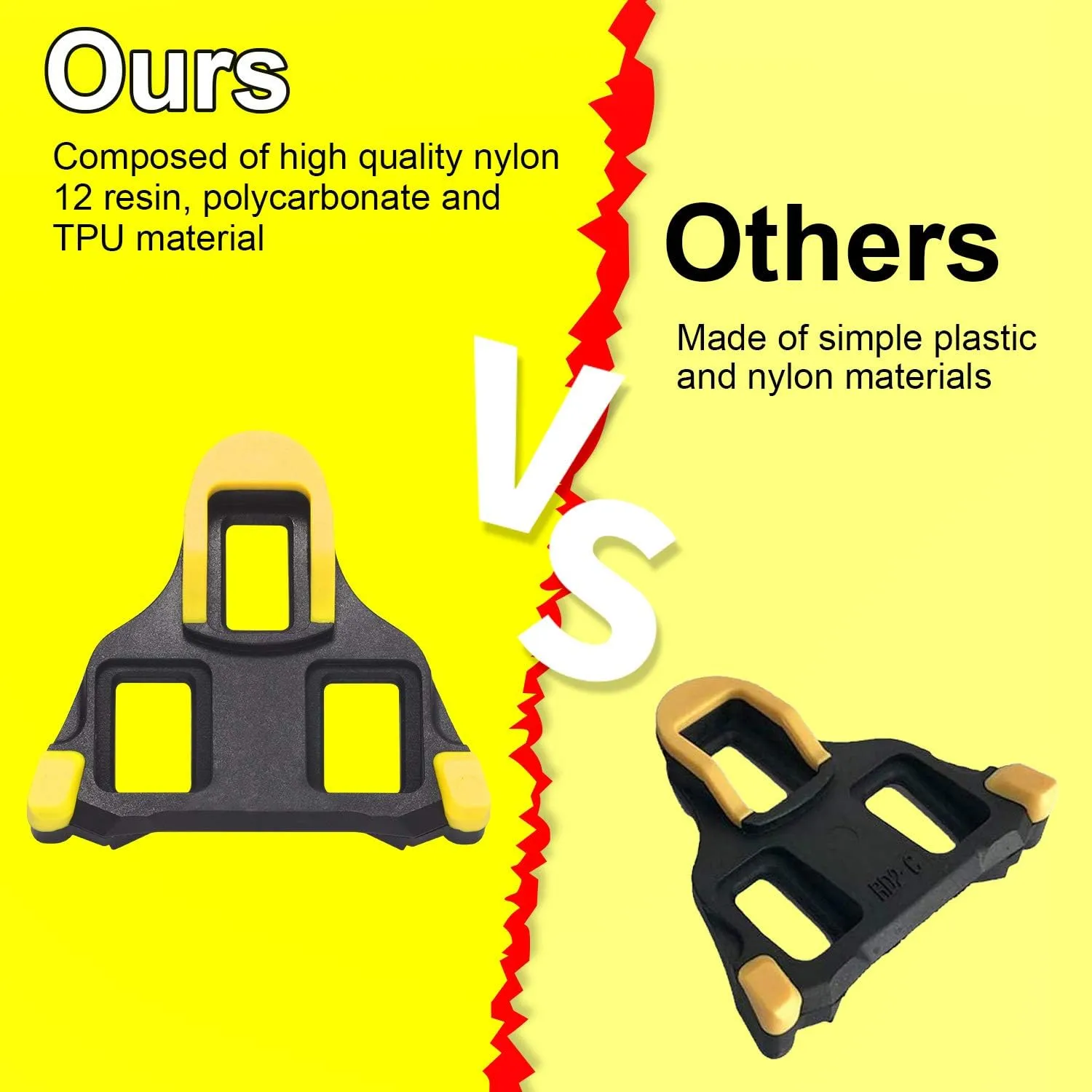 Bike Cleats -Compatible with Shimano SPD-SL Pedals/SM-SH10 SH11 SH12 Cleats, Indoor Outdoor Peleton Cycling Pedals Shoes Cleat & Road Bicycle Clips