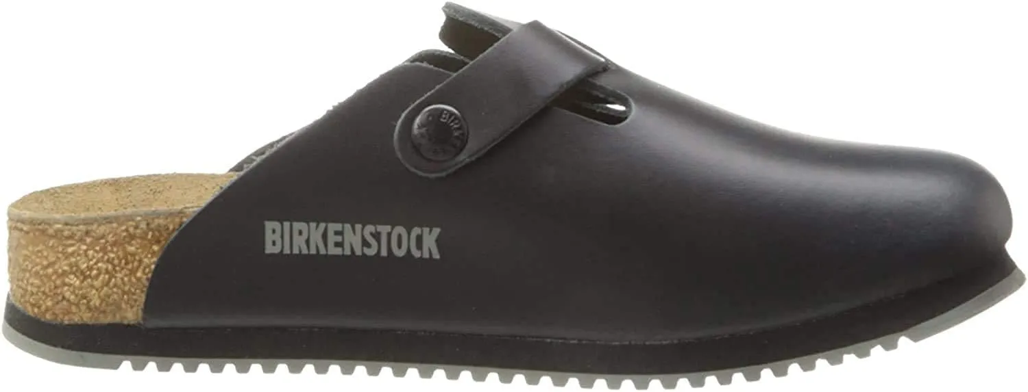 Birkenstock Unisex-Adult Boston Bosten Super-Runner Work Shoes Natural Leather Black Size 36-Normal Footbed, 10
