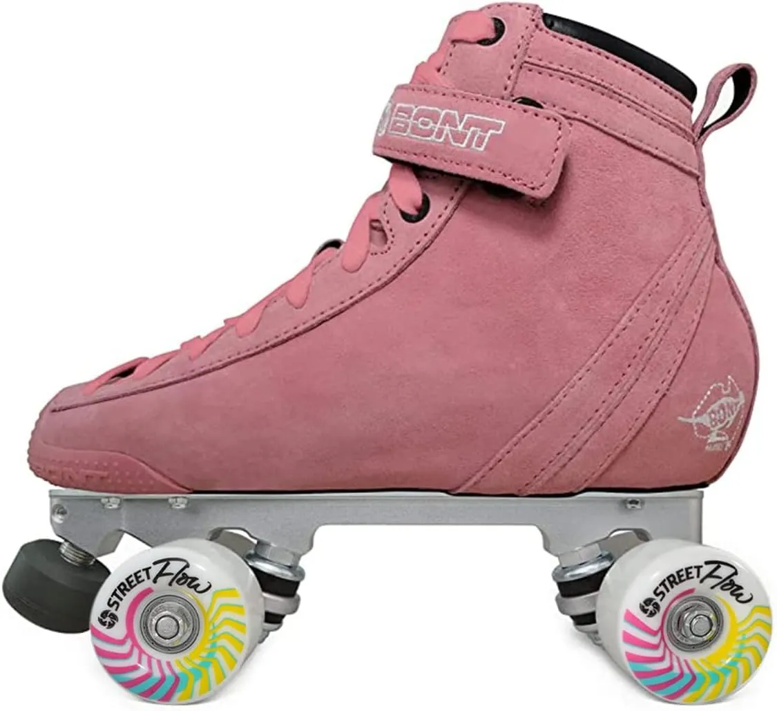 Bont Parkstar Pink Suede Professional Roller Skates for Park Ramps Bowls Street for Men - Women - Boys - Girls rollerskates for Outdoor and Indoor Skating