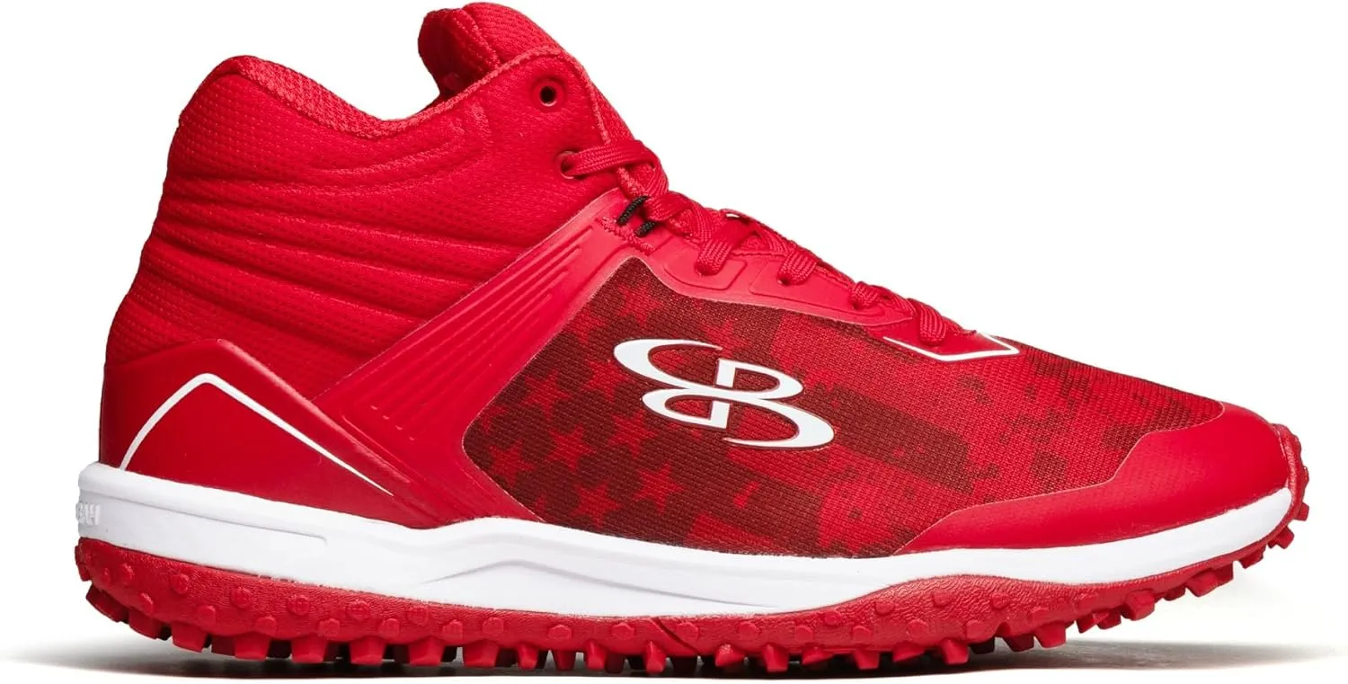 Boombah Viper Men's USA Clandestine Turf Mid Shoes - Multiple Color Options - Multiple Sizes