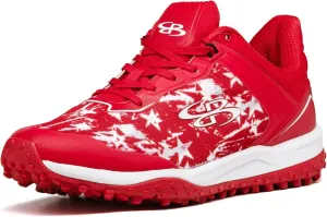 Boombah Viper Men's USA Shooting Stars Turf Shoes - Multiple Color Options - Multiple Sizes