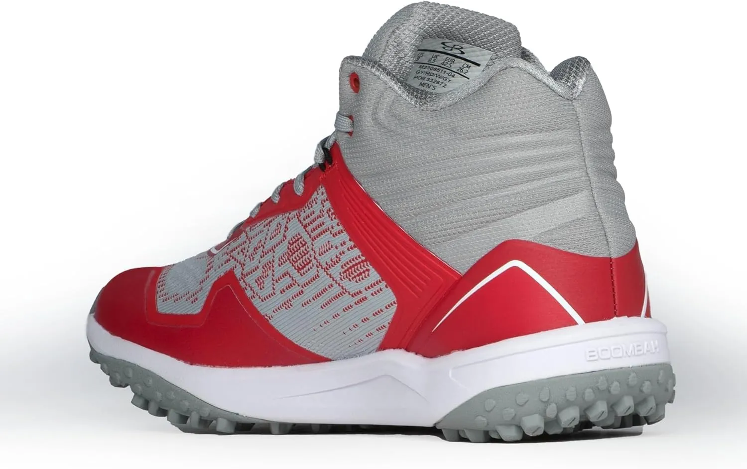 Boombah Viper Pureknit Men's Turf Mid Shoes - Smoke - Multiple Color Options - Multiple Sizes