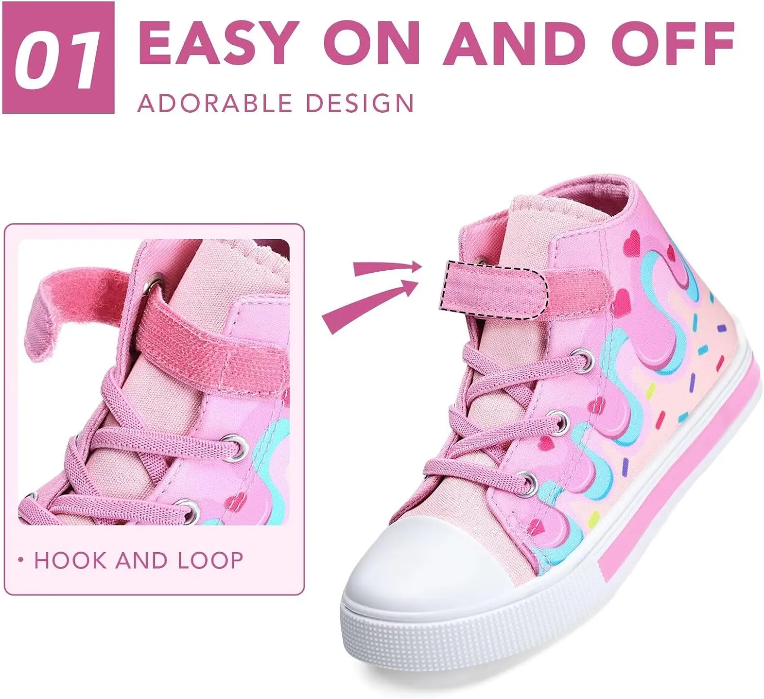 Boys Girls Light Up Sneakers Toddler Canvas High Top Fashion Sneaker Kids Casual Walking Shoes