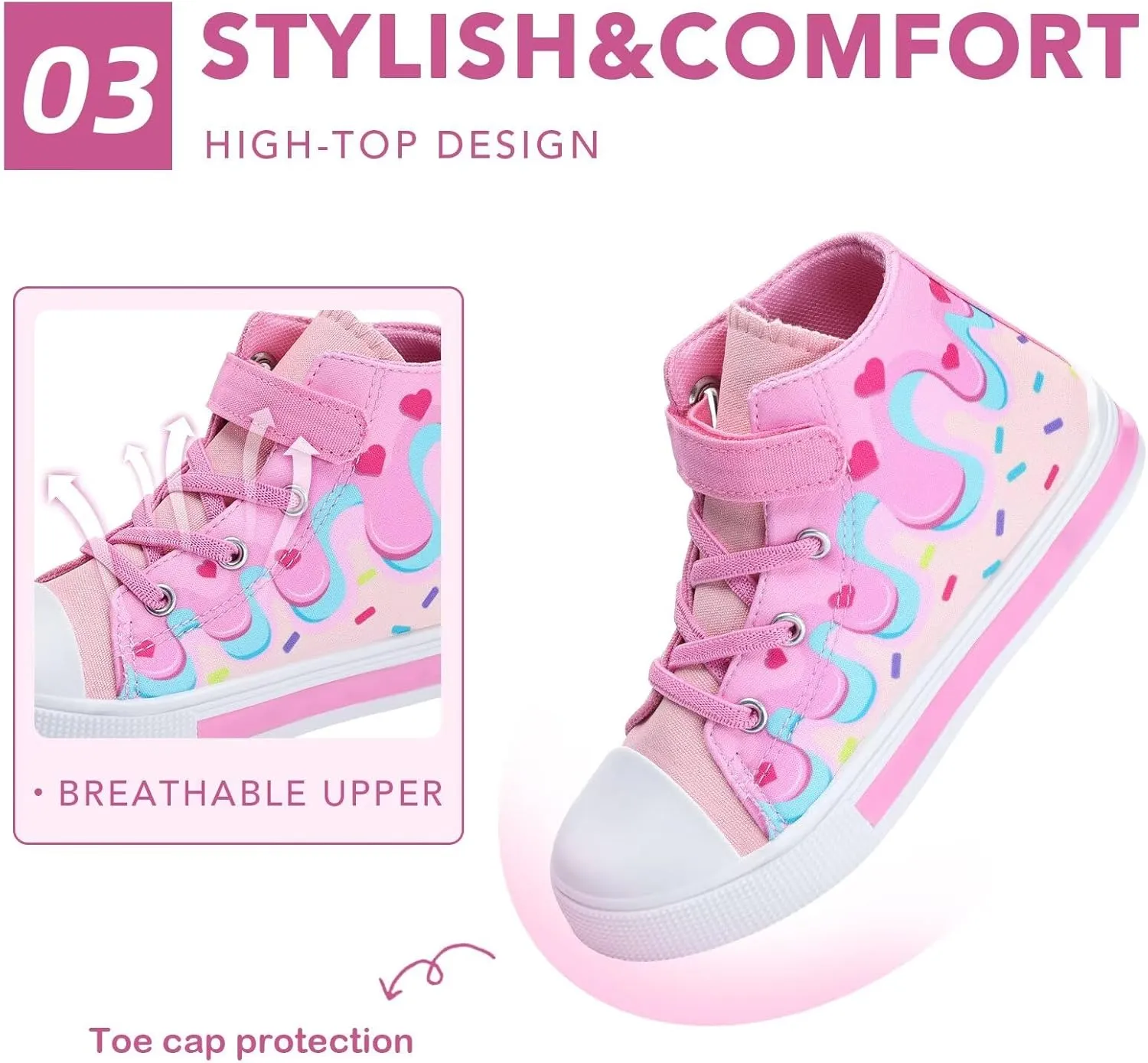 Boys Girls Light Up Sneakers Toddler Canvas High Top Fashion Sneaker Kids Casual Walking Shoes