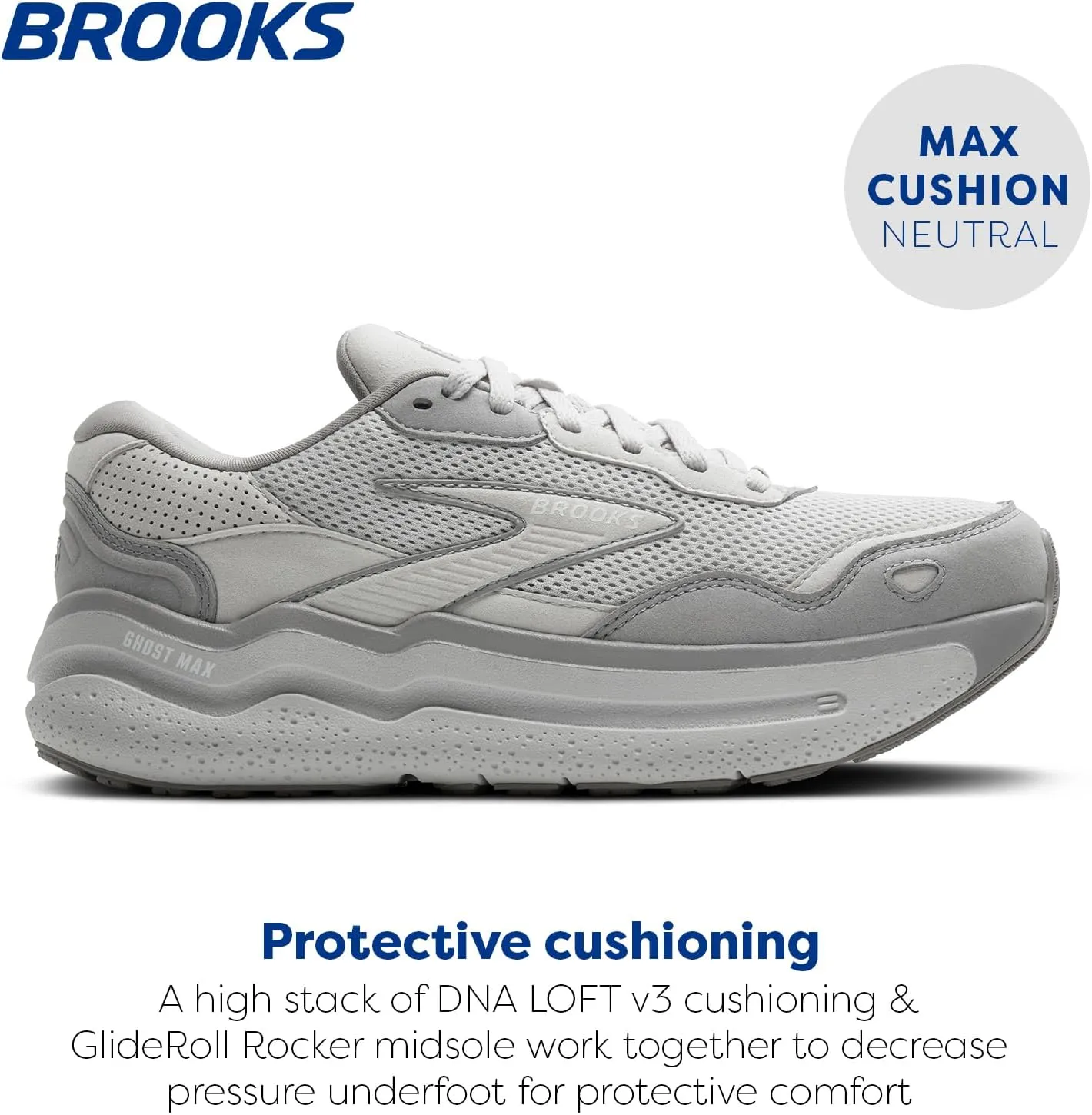 Brooks Women's Ghost Max Suede/Leather Neutral Running & Walking Shoe