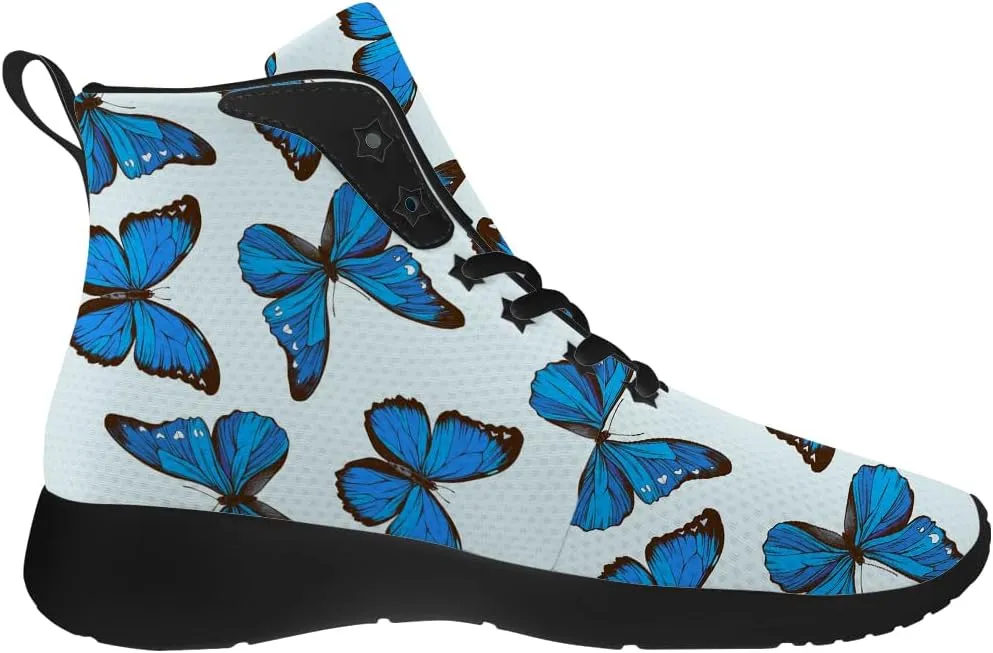 Butterfly Shoes for Women High Top Sneakers Running Waking Shoes Gifts for Mom Girlfriend