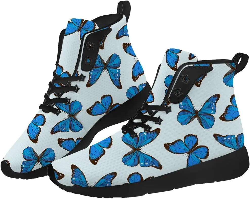 Butterfly Shoes for Women High Top Sneakers Running Waking Shoes Gifts for Mom Girlfriend