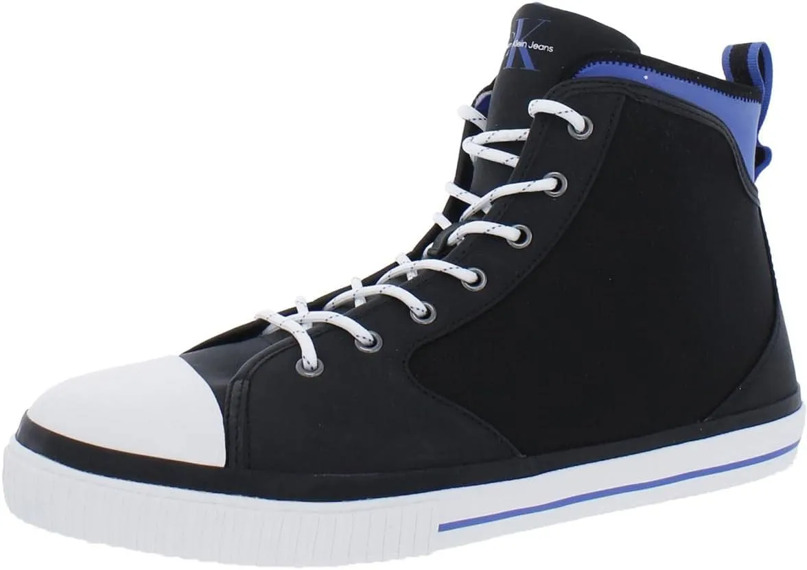 Calvin Klein Mens Fiza 2 Lifestyle Lace-Up High-Top Sneakers Black 13 Medium (D)