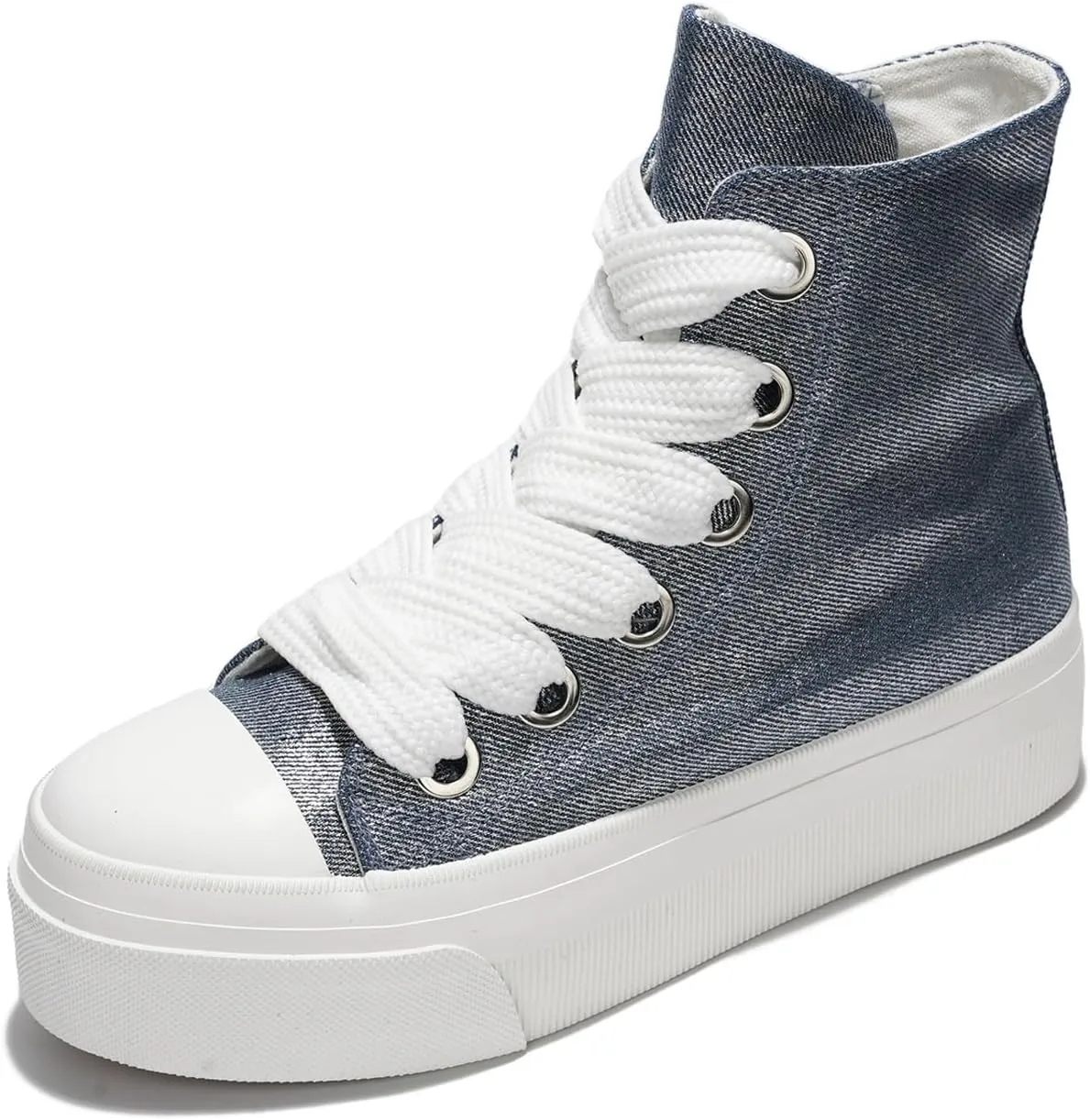 Cape Robbin Women's High Top Platform Lace Up Sneaker Shoes Zitella