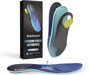 Carbon Fiber Sports Insoles - Metatarsal Pain Relief Inserts - Enhanced Performance & Turf Toe Relief for Athletes - M - Women: 9.5-10|Men: 8-8.5