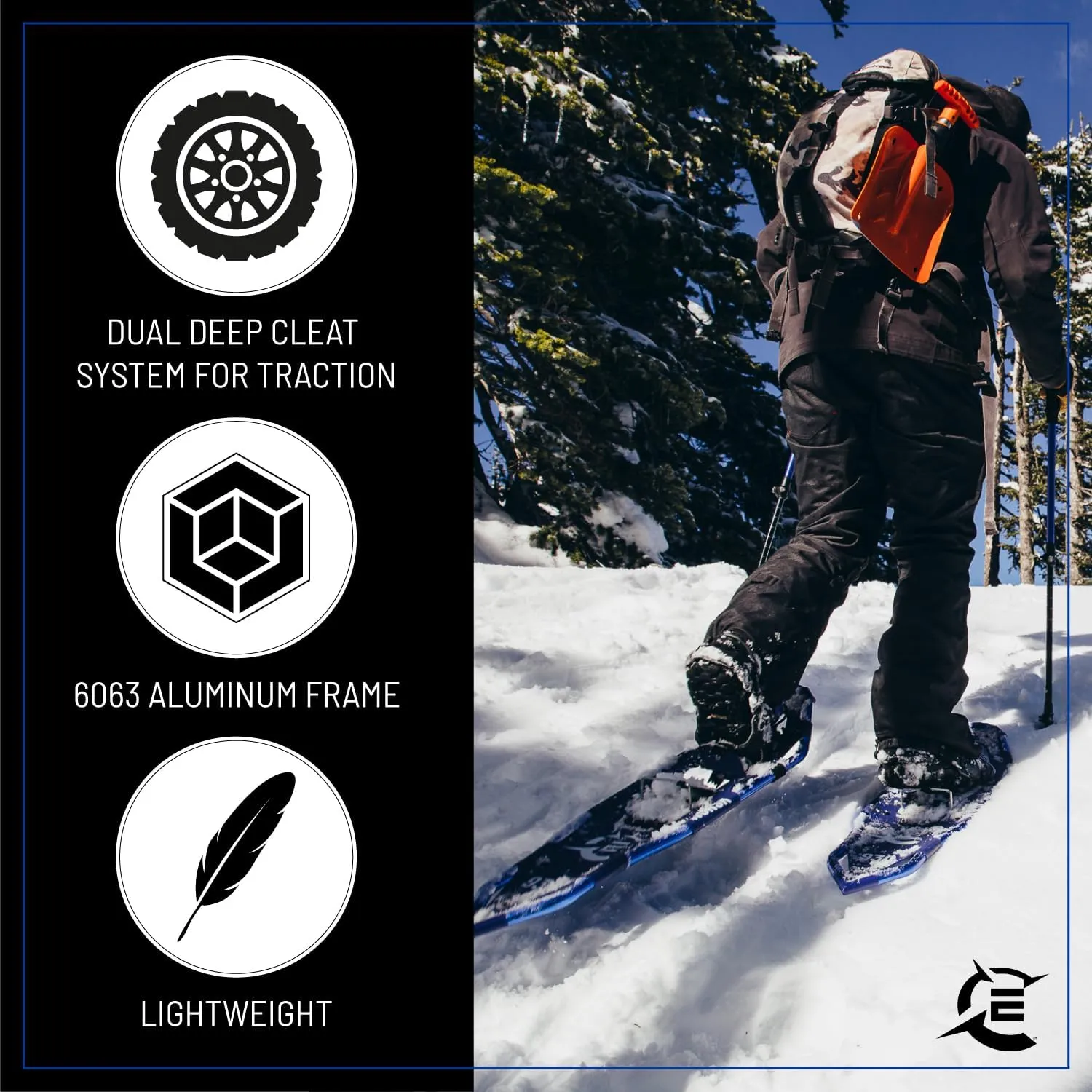 Cascade Mountain Tech Ligthweight Aluminum Frame Snowshoe Kit