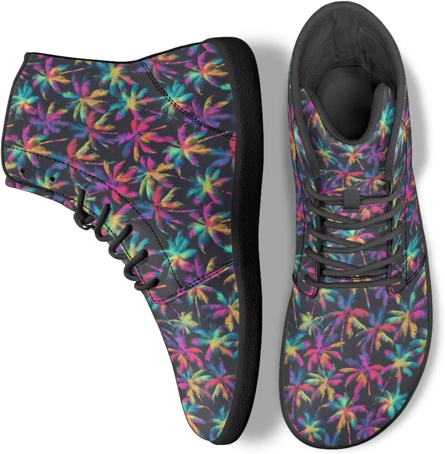 chaqlin Tropical High Top Barefoot Shoes Workout Shoes Zero Drop Walking Shoes