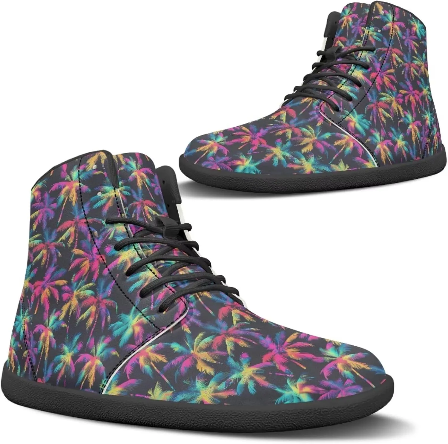 chaqlin Tropical High Top Barefoot Shoes Workout Shoes Zero Drop Walking Shoes
