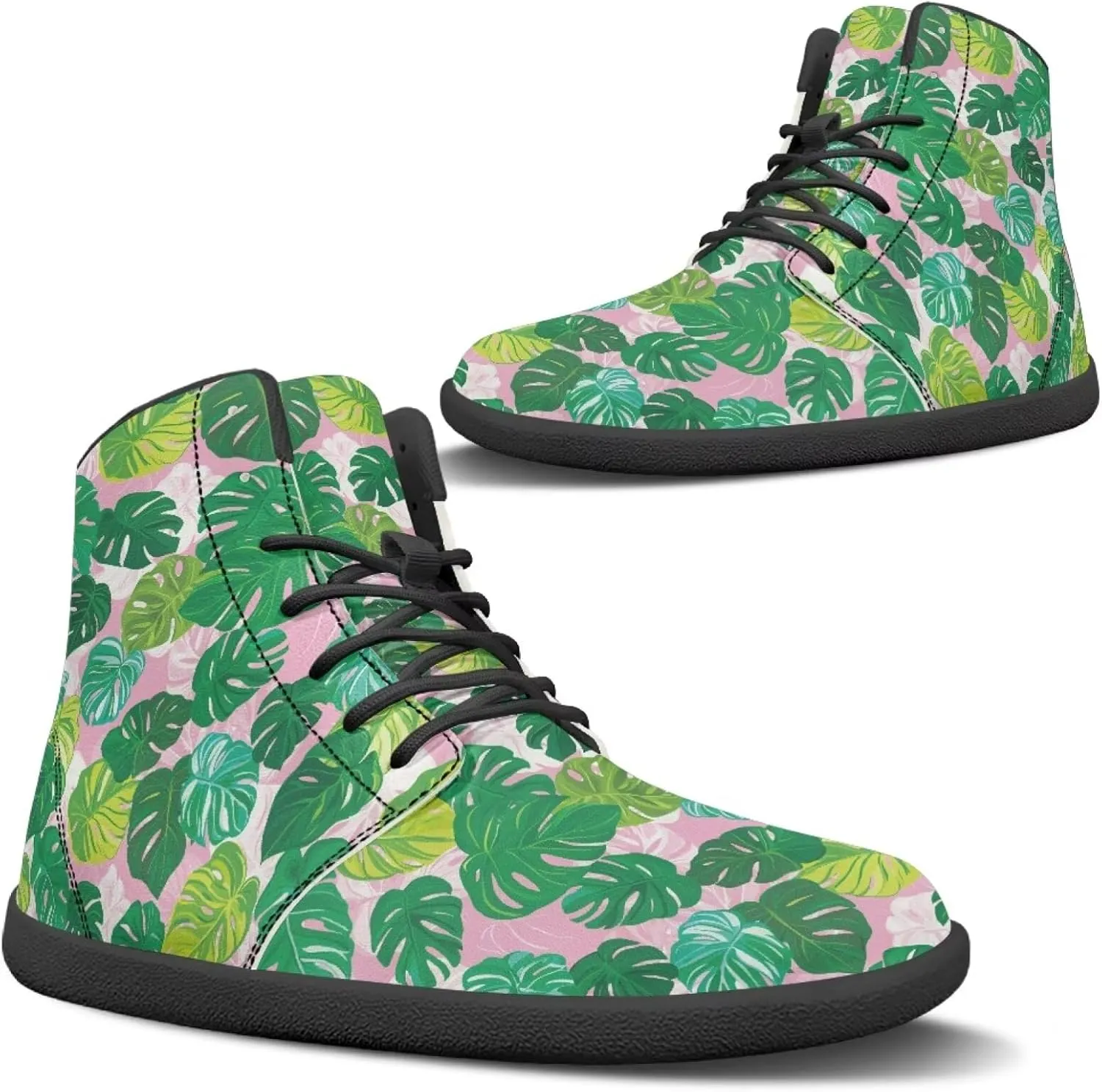 chaqlin Tropical High Top Barefoot Shoes Workout Shoes Zero Drop Walking Shoes