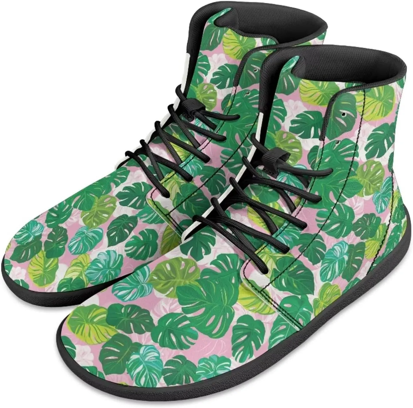 chaqlin Tropical High Top Barefoot Shoes Workout Shoes Zero Drop Walking Shoes