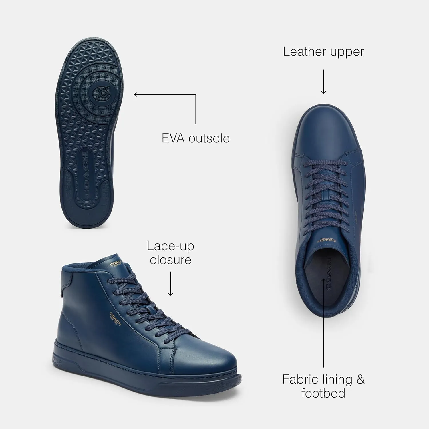Coach Men's Line High Top Sneaker