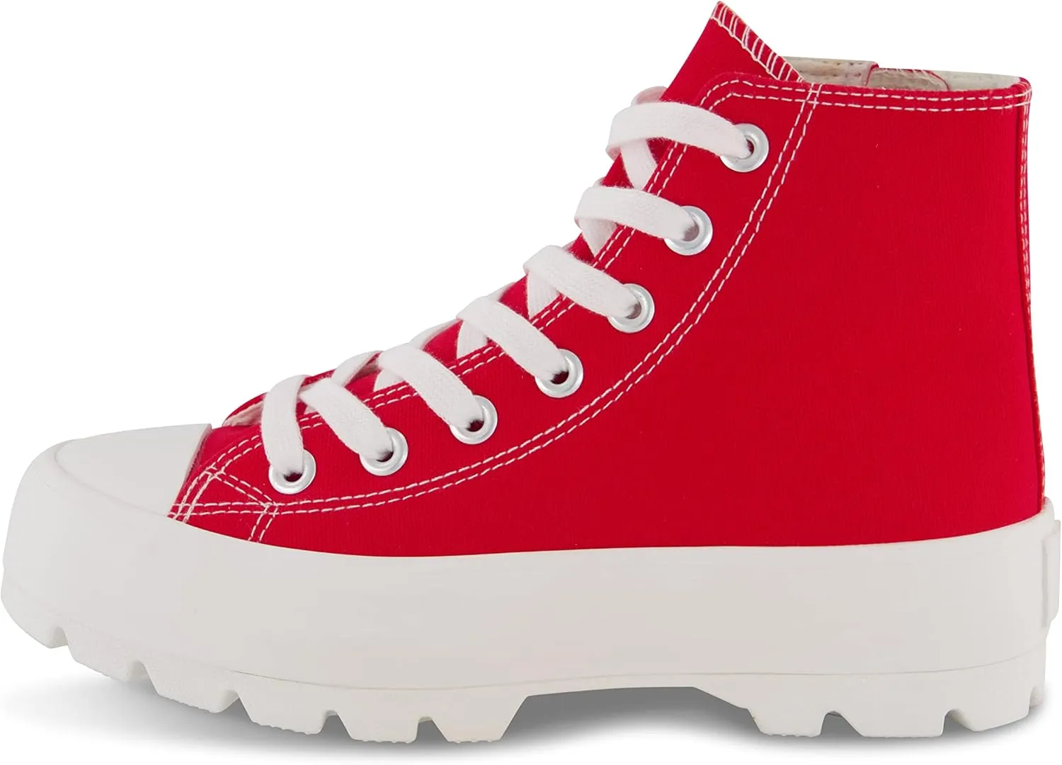 CUSHIONAIRE Women's Vespa high top Canvas Sneaker  Memory Foam and Side Zipper