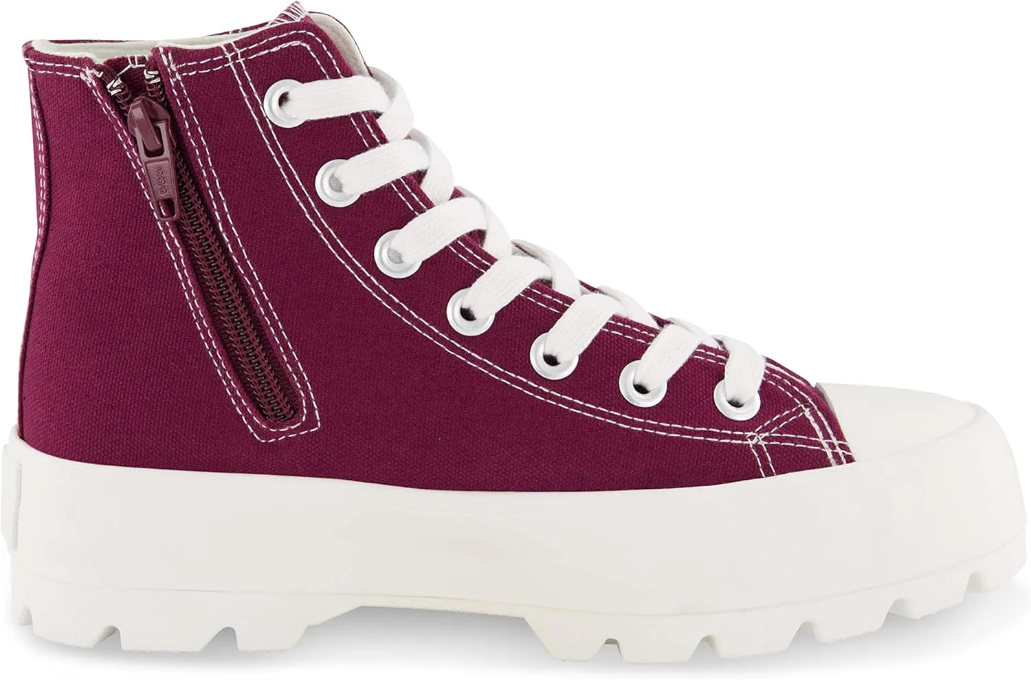 CUSHIONAIRE Women's Vespa high top Canvas Sneaker  Memory Foam and Side Zipper