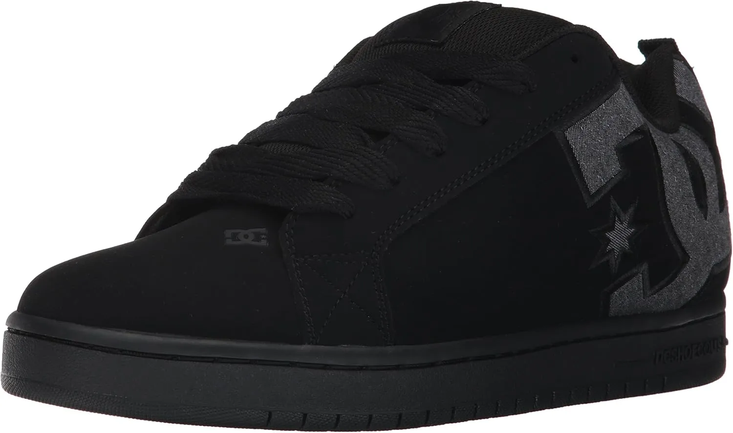 DC Men's Court Graffik SE Skate Shoe,Black Destroy Wash,11.5 D US