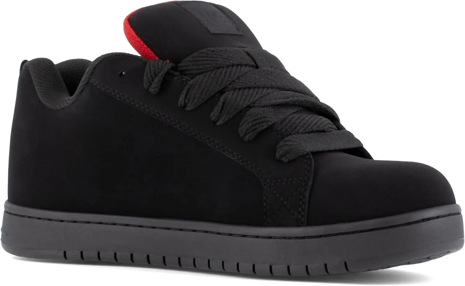 DC Men's Court Graffik Work Black and Red Composite Toe Boots Construction Shoe