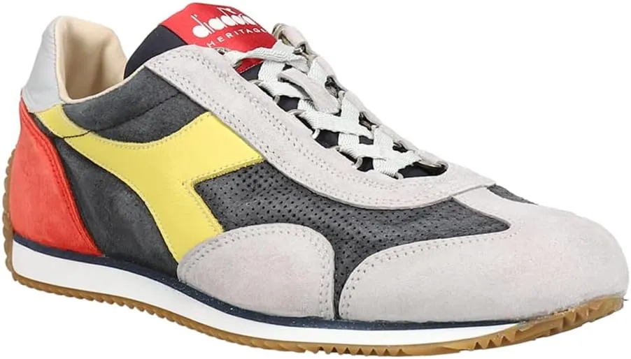 Diadora Mens Equipe Suede Sw Lace Up Sneakers Shoes Casual - Black