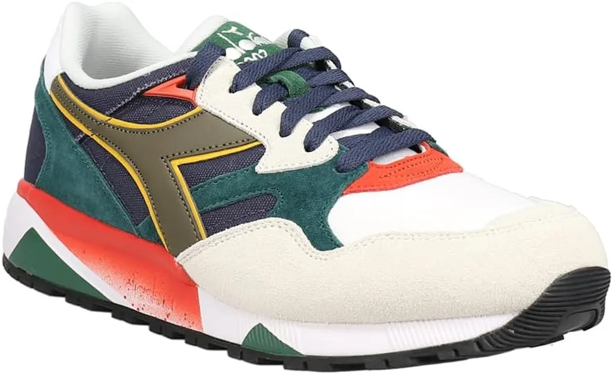 Diadora Mens N9002 Navy Lace Up Sneakers Shoes Casual - White