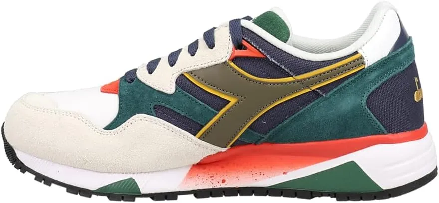 Diadora Mens N9002 Navy Lace Up Sneakers Shoes Casual - White