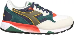 Diadora Mens N9002 Navy Lace Up Sneakers Shoes Casual - White