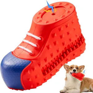 Dog Chew Toys for Aggressive-Chewers - Indestructible Dog Toy for Aggressive Chewer，Tough Chew Toys for Dogs （Rubber red Shoe）