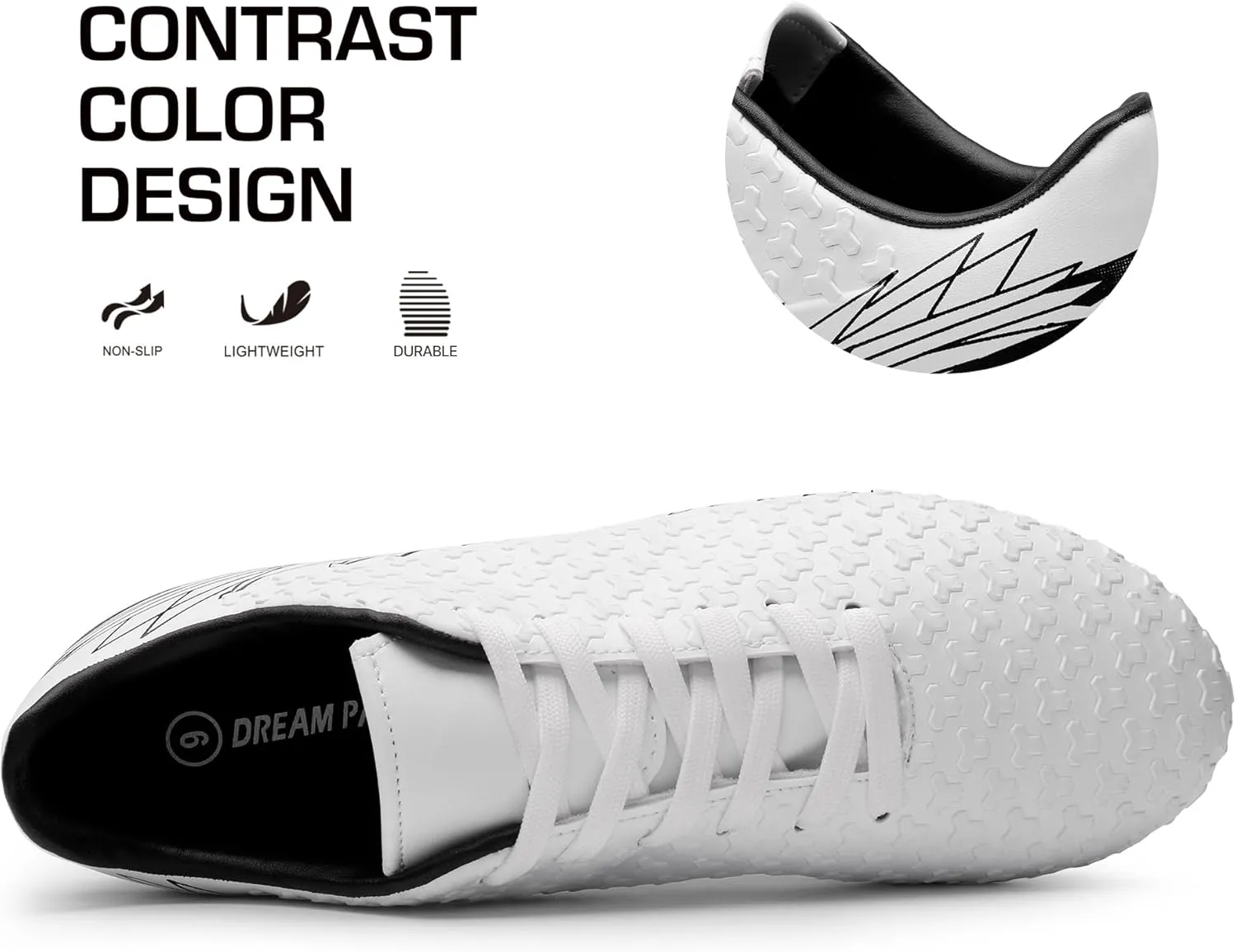 DREAM PAIRS Men's Firm Ground Soccer Cleats Shoes