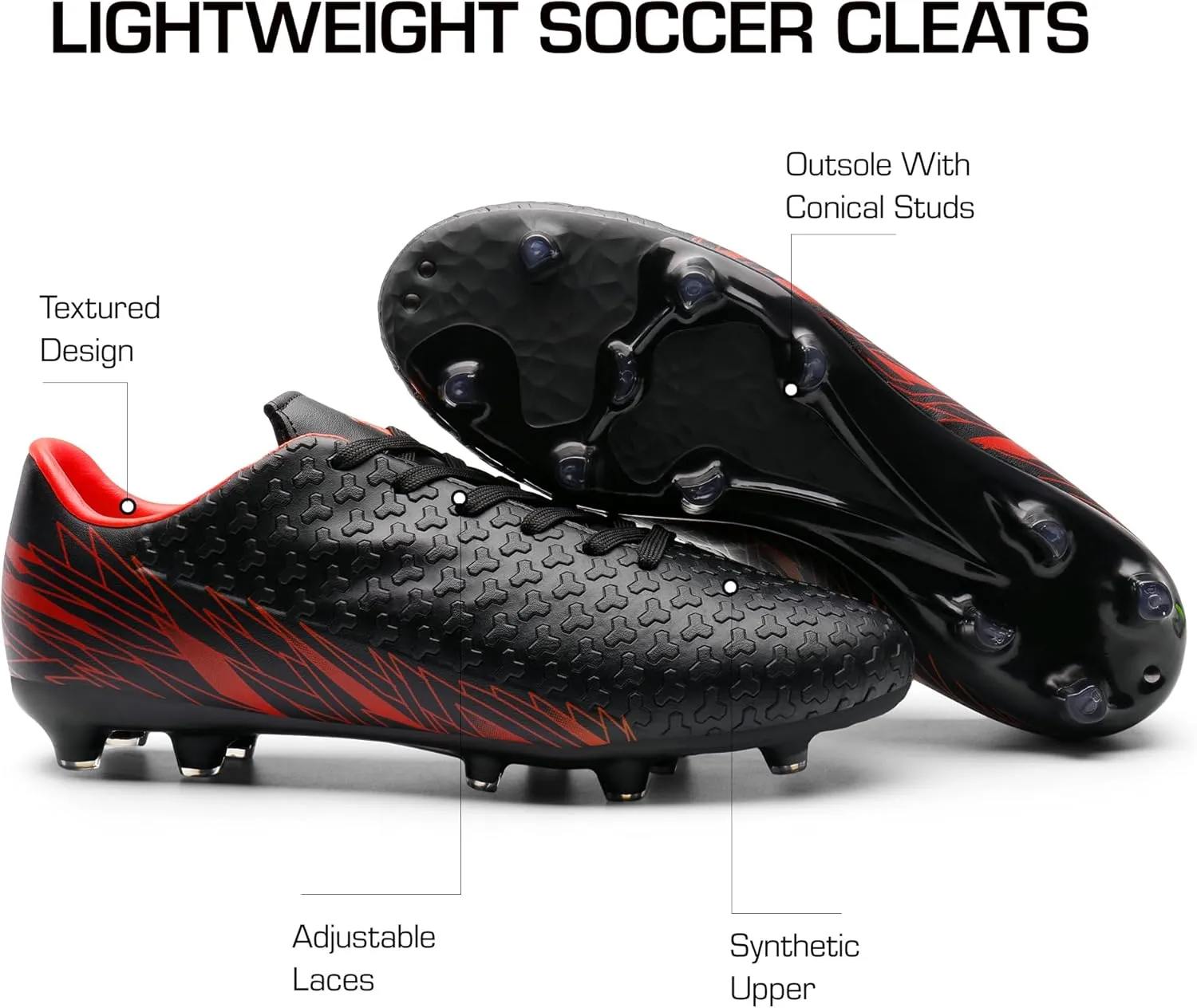 DREAM PAIRS Men's Firm Ground Soccer Cleats Shoes
