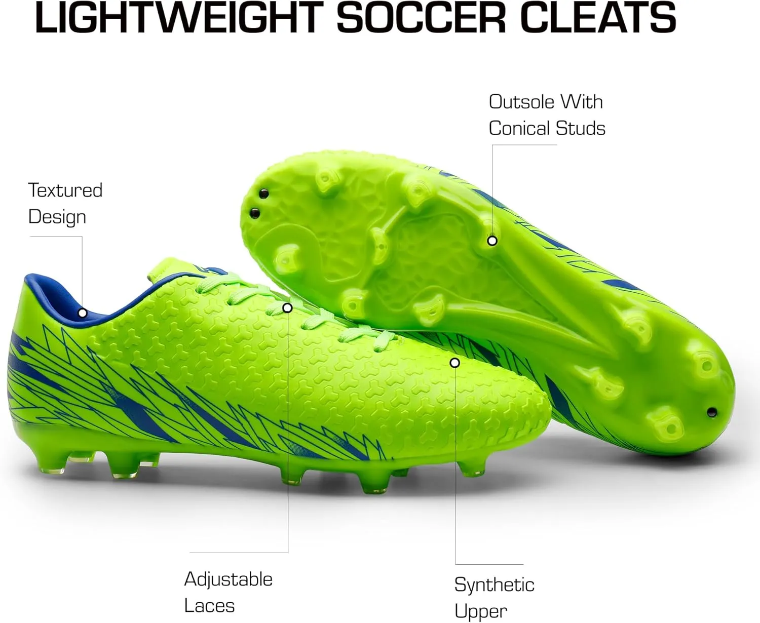 DREAM PAIRS Men's Firm Ground Soccer Cleats Shoes