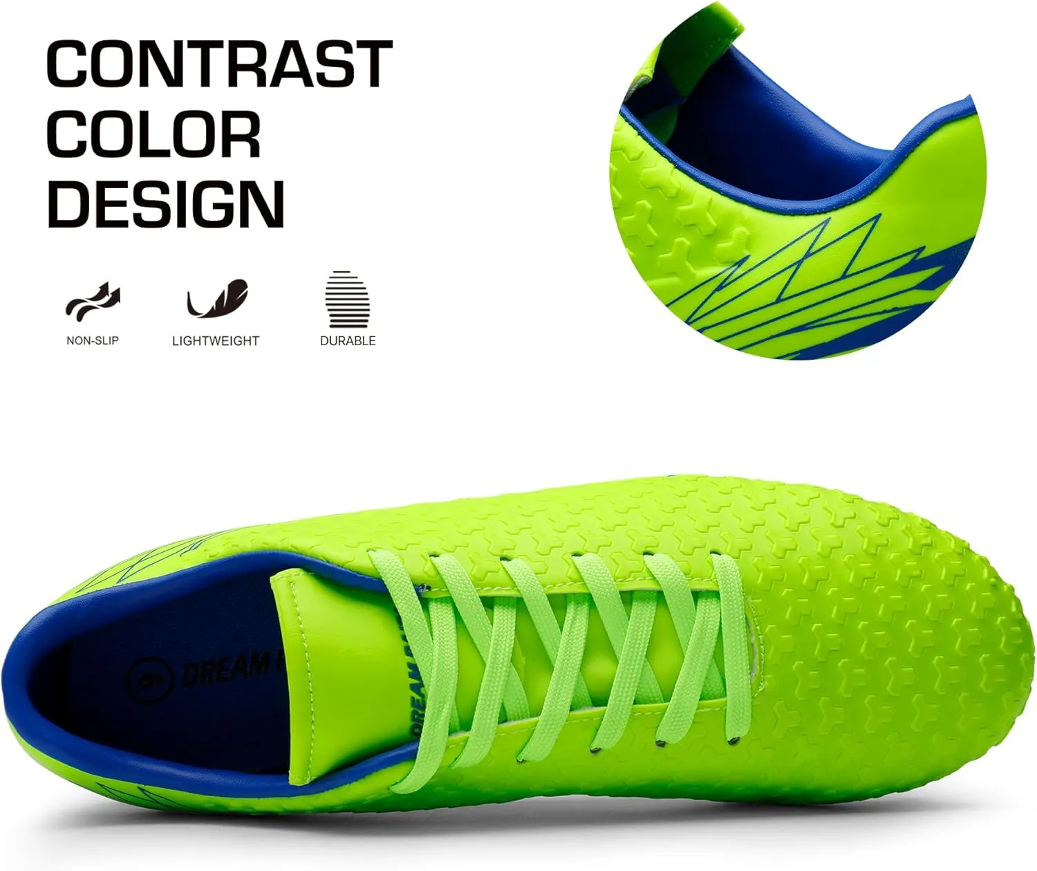 DREAM PAIRS Men's Firm Ground Soccer Cleats Shoes