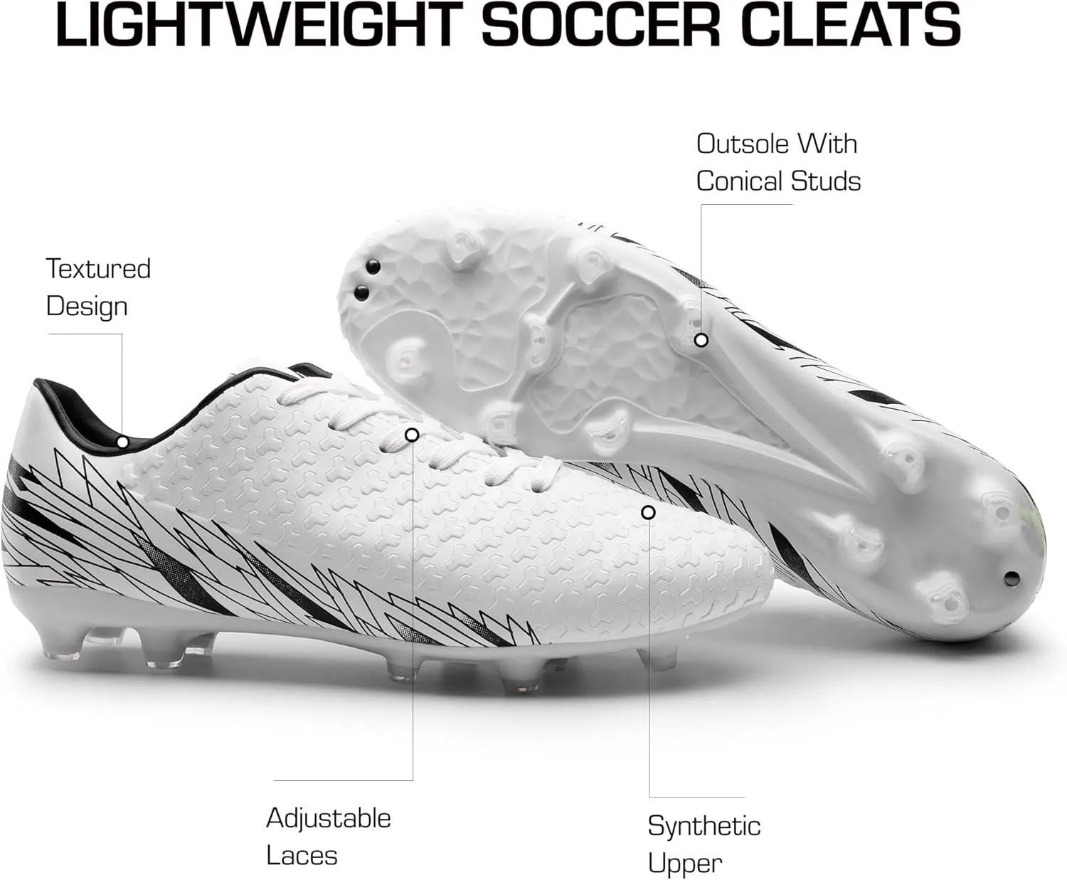 DREAM PAIRS Men's Firm Ground Soccer Cleats Shoes