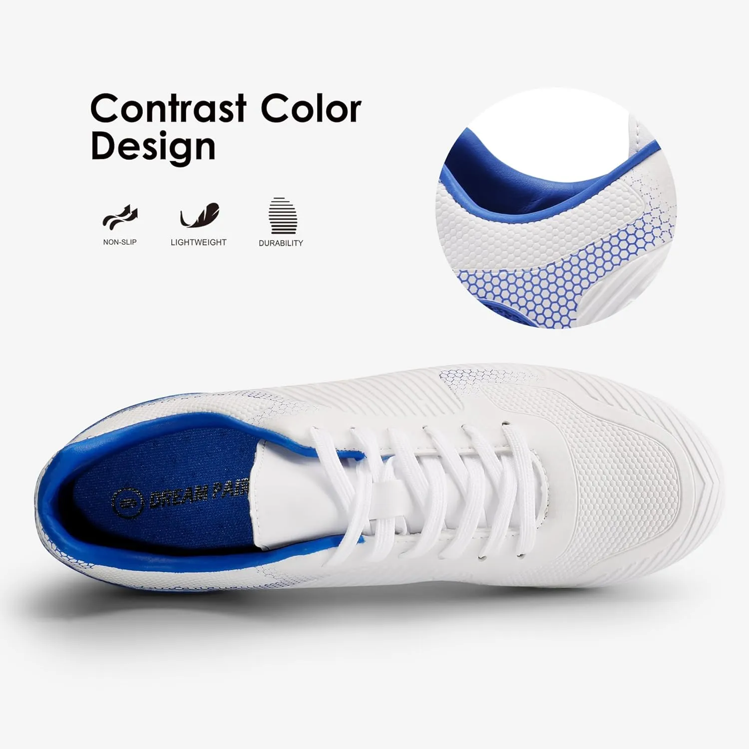 DREAM PAIRS Men‘s Firm Ground Soccer Cleats Soccer Shoes