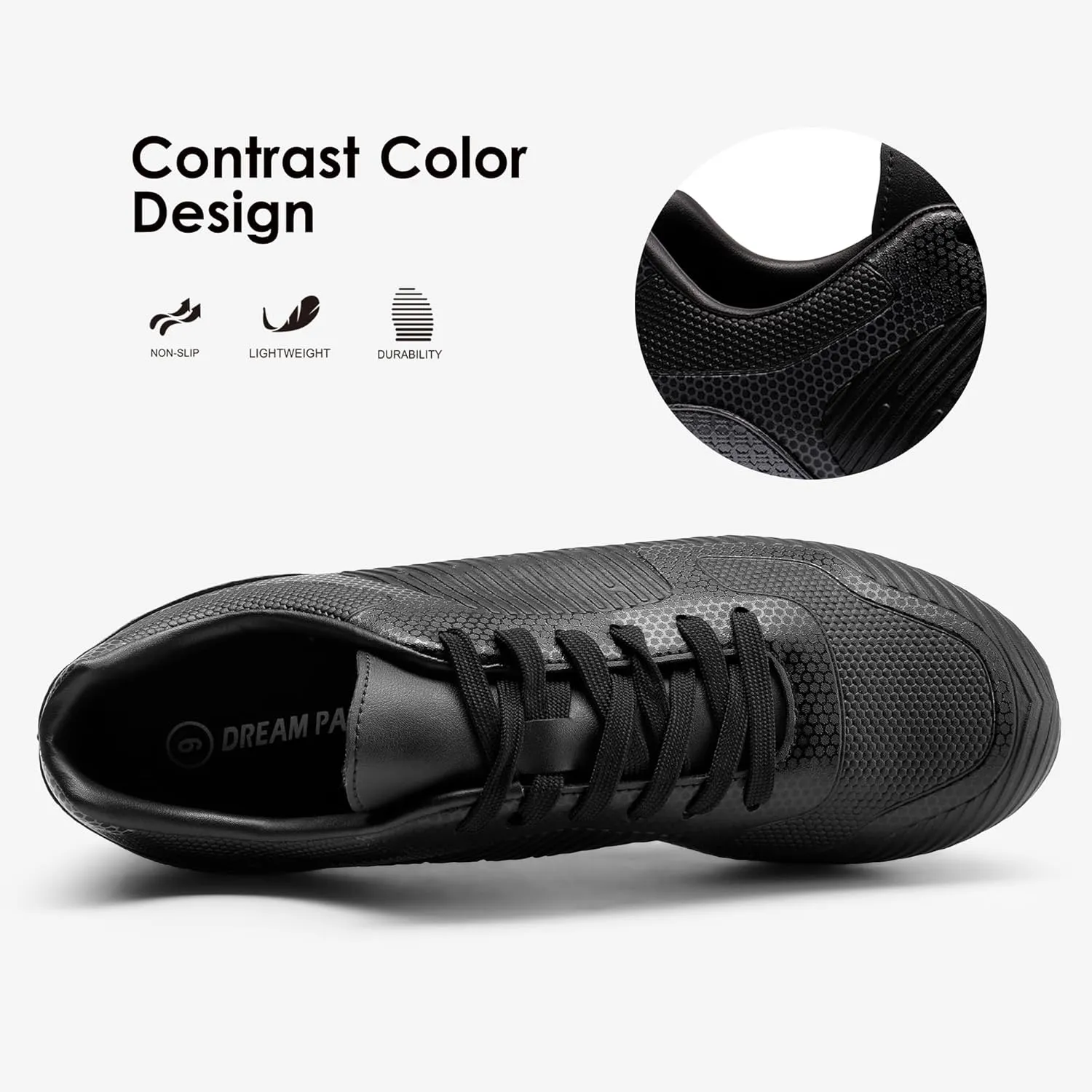 DREAM PAIRS Men‘s Firm Ground Soccer Cleats Soccer Shoes